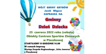 Zaproszenie na GMINNY DZIEŃ DZIECKA 2022