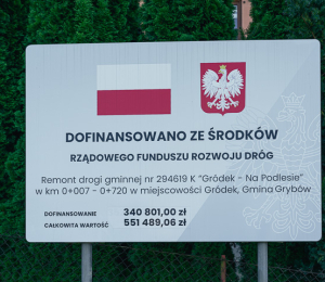 Zakończenie remontu drogi gminnej nr 294619K Gródek- Na Podlesie