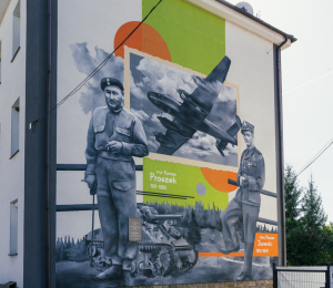 Mural oficerów Romana Proszka i Mariana Jureckiego odsłonięty