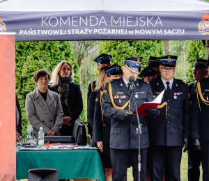 Powiatowy Dzień Strażaka – odznaczenie dla wójta i druhów z Gminy Grybów