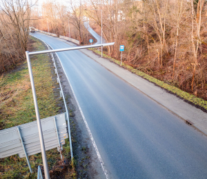 Droga Nowy Sącz–Florynka z nowym oświetleniem