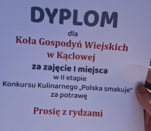 „Prosię z rydzami” najlepsze w Małopolsce! Kąclowa jedzie na finał do Warszawy